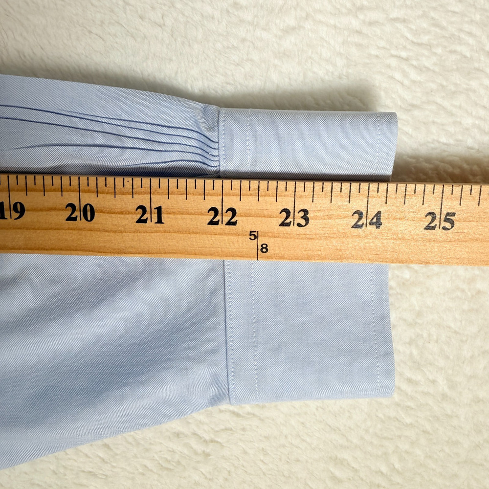 Brooks Brothers Button Up Shirt Mens 16.5 - 34 Blue Non Iron Long Sleeve Preppy - Picture 7 of 7